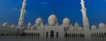 The Sheikh Zayed Grand Mosque in Abu Dhabi.