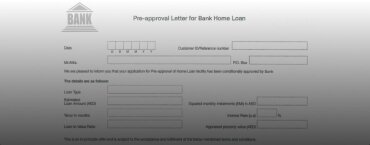 A pre-approval form from a bank for a mortgage loan.
