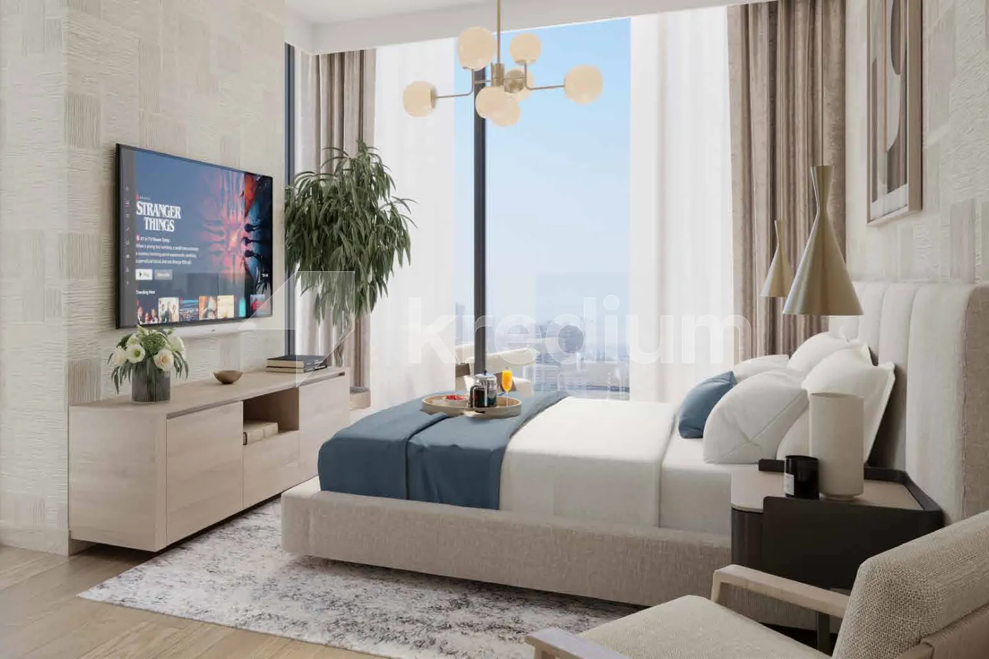 Modern 1BR Apartment | Balcony | Pool View